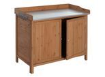 GARTENSCHRANK MIT ARBEITSPLATTE Braun