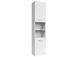BADEZIMMERSCHRANK Paso mit 2 Türen Weiß Hochglanz - 35 x 35 x 160 cm