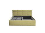 POLSTERBETT Athena Gelb-Gold 160 x 200 x 32 cm Stauraum ohne hydraulische Funktion Mit hochwertiger Matratze H3 (bis 120 kg) und Lattenrost