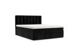 BOXBETT Lume 160/200 cm Schwarz im Kronos Stoff