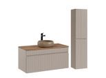 BADMÖBEL 100.4cm Zelie 2er-Set Kaschmir