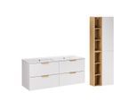 BADMÖBEL 121cm Oria 2er-Set Weiß