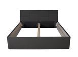 POLSTERBETT Damas Anthrazit 160 x 200 x 32 cm Mit hochwertiger Matratze H2 (bis 100 kg) und Lattenrost