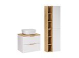 BADMÖBEL 60.6cm Oria 2er-Set Weiß