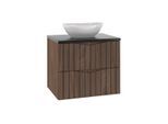 WASCHTISCH 60.6cm Siena Holz und Schwarz