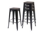 BARHOCKER Schwarz 4er-Set