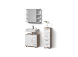 BADMÖBEL-SET Eisak Sonoma 3 Teile, mit Midischrank