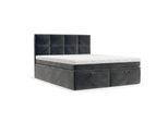 BOXBETT Tessa 160/200 cm Anthrazit im Paros Stoff