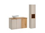 BADMÖBEL 100cm Manoa 2er-Set Kaschmir - Holz
