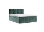 BOXBETT Tessa 160/200 cm Türkis im Kronos Stoff