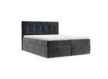 BOXBETT Tivra 180/200 cm Anthrazit im Paros Stoff