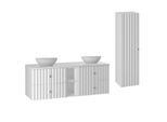 BADMÖBEL 140.6cm Izae 2er-Set Weiß