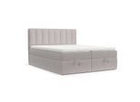 BOXBETT Lusso 160/200 cm Beige im Riva Stoff