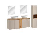 BADMÖBEL 140cm Manoa 2er-Set Kaschmir - Holz