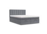 BOXBETT Lume 140/200 cm Grau im Neve Stoff