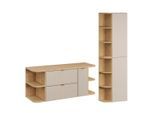 WASCHTISCHUNTERSCHRANK 120.4cm Azel 2er-Set Kaschmir