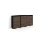 SIDEBOARD, Dunkler Eiche und Schwarz, 156/35/80cm