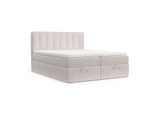 BOXBETT Lusso 180/200 cm Hellbeige im Neve Stoff