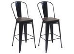 BARHOCKER METALL Schwarz 2er Set-Set