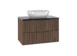 WASCHTISCH 80.6cm Siena Holz und Schwarz