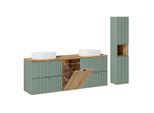 BADMÖBEL 160.4cm Jade 2er-Set Grün