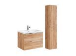 BADMÖBEL 80cm April 2er-Set Holz