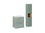 BADMÖBEL 50cm Jade 2er-Set Grün