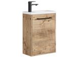 GÄSTE-WC-MÖBELSET Florence 2 Teile Kastanien Eiche - 40 x 22 x 50 cm
