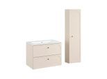 BADMÖBEL 80.2cm Sanae 2er-Set Sandbeige