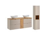 BADMÖBEL 140.4cm Manoa 2er-Set Kaschmir