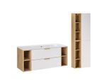 BADMÖBEL 121cm Oria 2er-Set Weiß