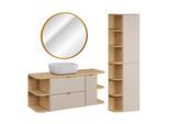 BADMÖBEL 120.4cm Azel 2er-Set Kaschmir