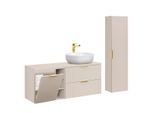 BADMÖBEL 140.8cm Adriel 2er-Set Kaschmir