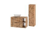 BADMÖBEL 80.6cm Teren 2er-Set Holz