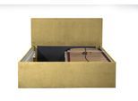 POLSTERBETT Gent Gelb 100 x 200 x 40 cm Bettkasten Mit hochwertiger Matratze H2 (bis 100 kg) und Lattenrost