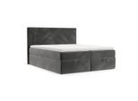 BOXBETT Velma 160/200 cm Grau im Kronos Stoff