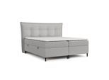 BOXBETT Las Palmas 180/200 cm Graubeige im Megan Stoff