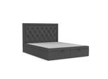 POLSTERBETT Nicobar mit Stauraum 160/200 cm Anthrazit im Megan Stoff
