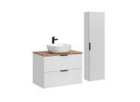 BADMÖBEL 80.6cm Adriel 2er-Set Weiß