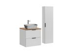 BADMÖBEL 60.6cm Adriel 2er-Set Weiß