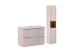 BADMÖBEL 80cm Riva 2er-Set Kaschmir