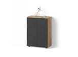 MIDISCHRANK Ronco Anthrazit gepunktet 60 x 81 cm