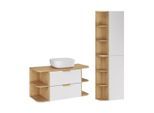 BADMÖBEL 100.4cm Oria 2er-Set Weiß