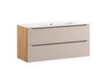 WASCHTISCH 120cm Elora Beige und Holz