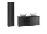 BADMÖBEL 120.6cm Lexa 2er-Set Schwarz