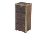 KOMMODE 4 SCHUBLADEN SHABBY-LOOK Braun