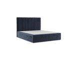 POLSTERBETT Keva mit Stauraum 120/200 cm Marineblau im Lotta Stoff