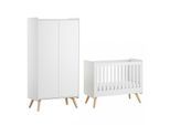 BABYZIMMER 2-teilig Vintage Weiß
