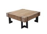 COUCHTISCH quadrat Braun