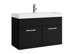 BADMÖBEL-SET Paso 2 Teile Schwarz Matt - 80 x 35 x 55 cm